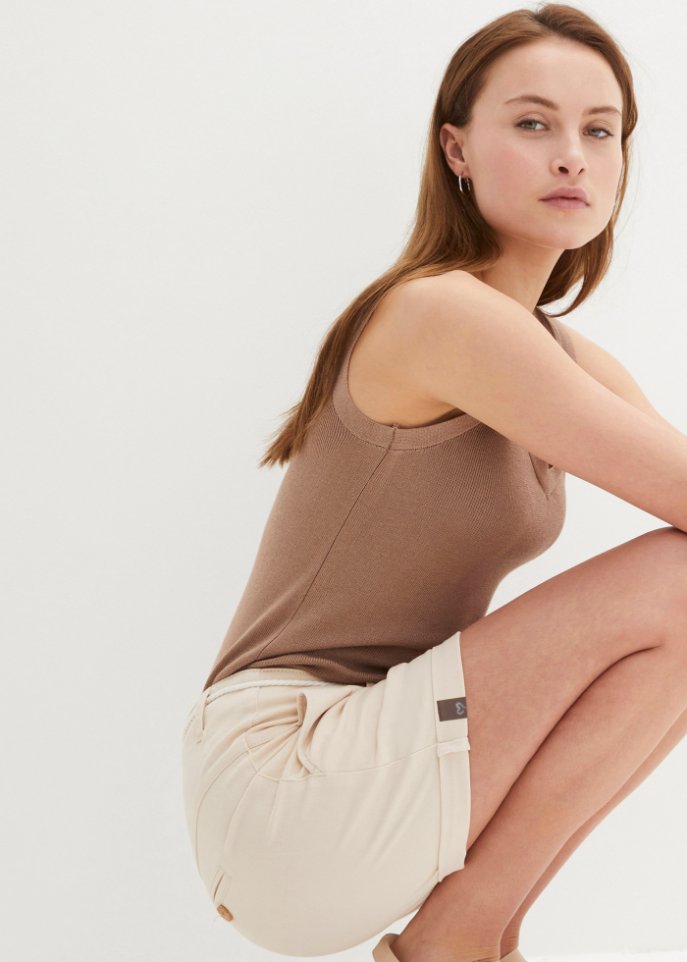 Twill-Shorts mit Turn-Up