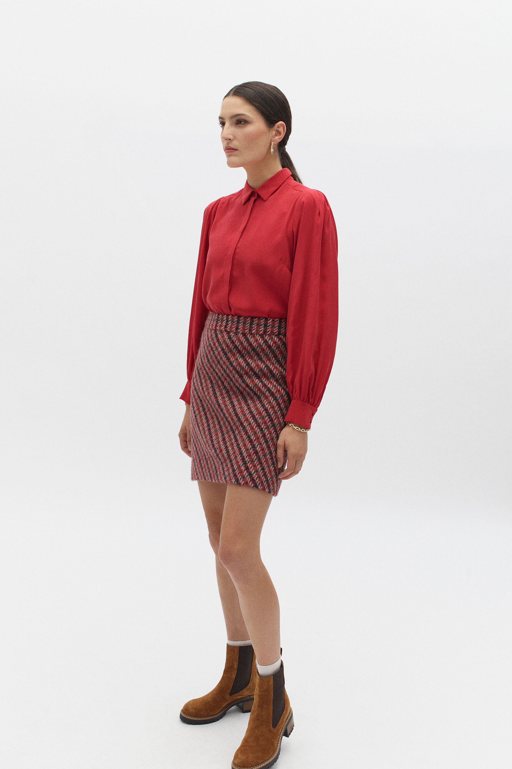 jupe phoenix rouge femme