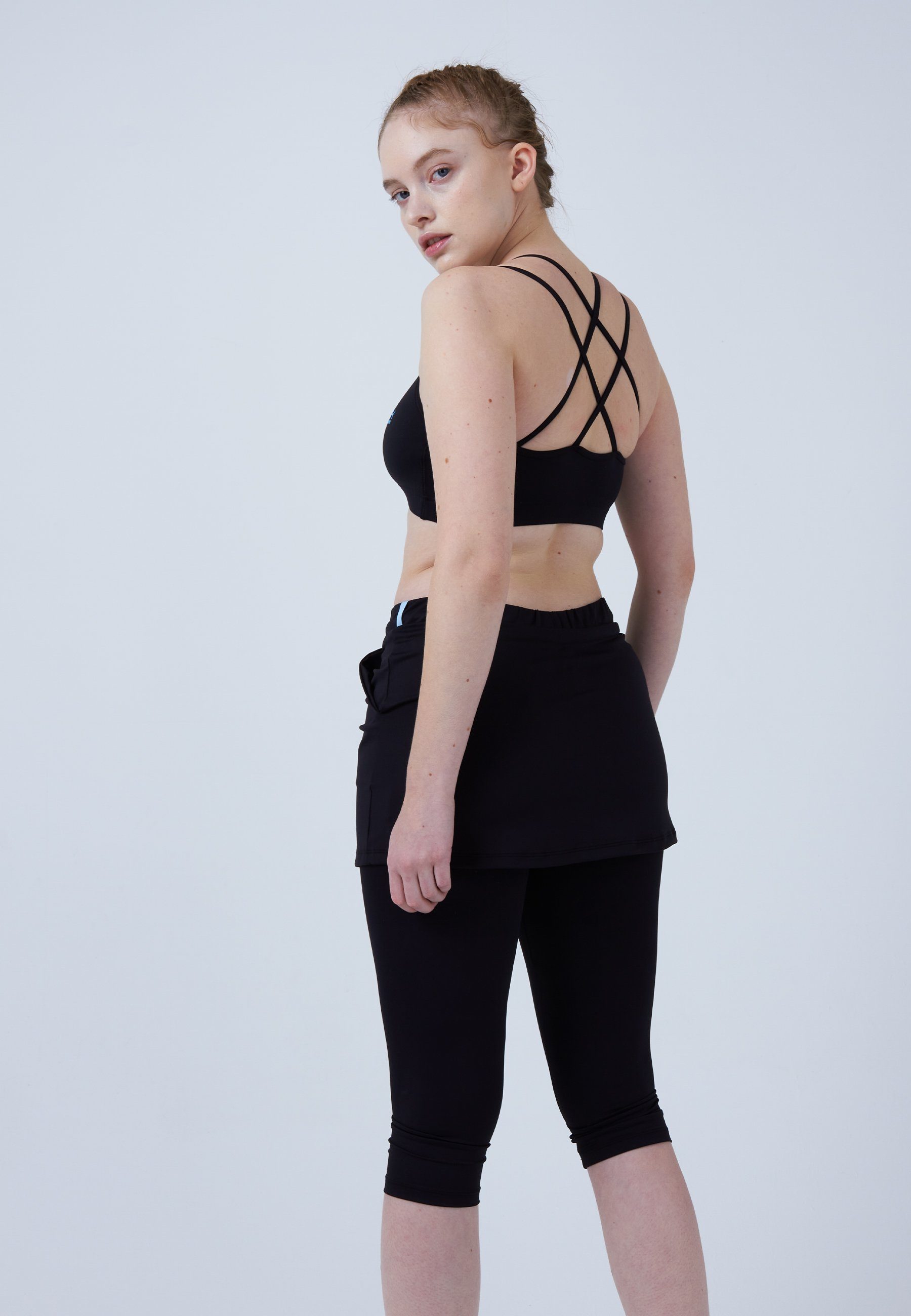 SPORTKIND Tennisrock 2-in-1 Skapri Rock mit Leggings Mädchen & Damen schwarz