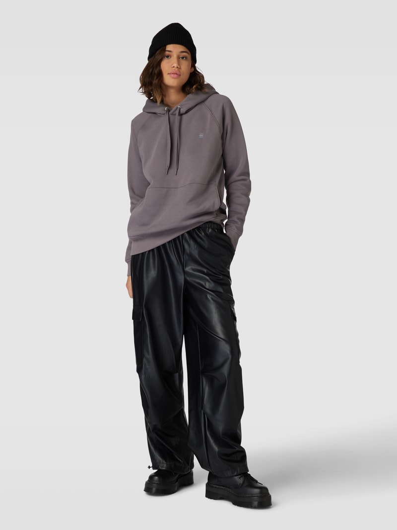 Hoodie mit Label-Stitching Modell 'Premium core 2.0' in schlamm