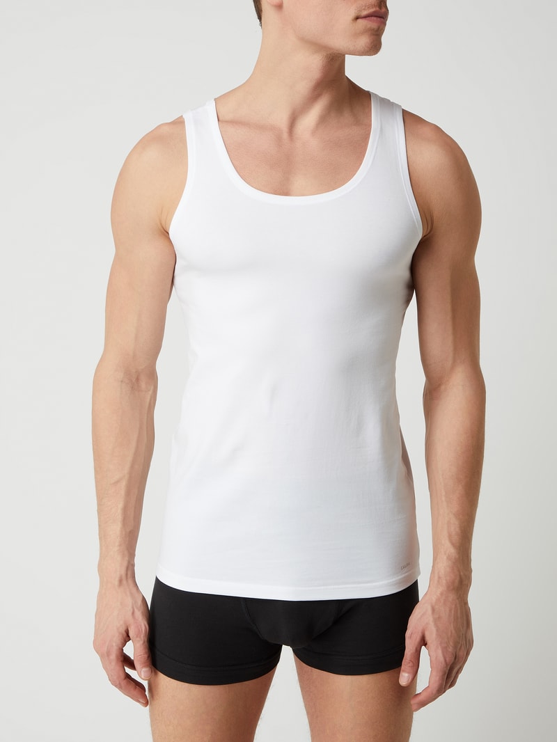 Tanktop mit Stretch-Anteil in weiß