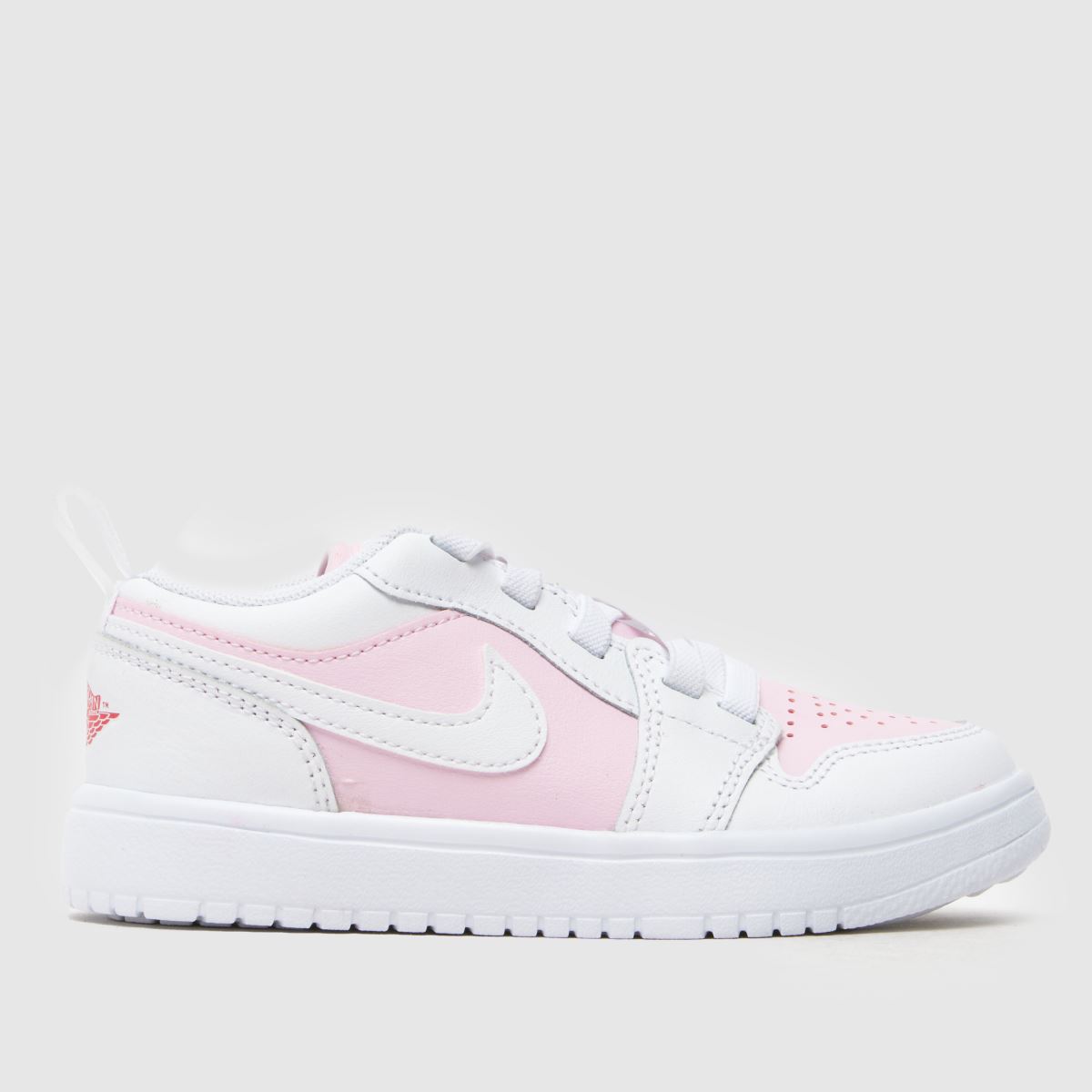 Nike Jordan 1 Low Alt flickor juniorträningsskor i vit och rosa
