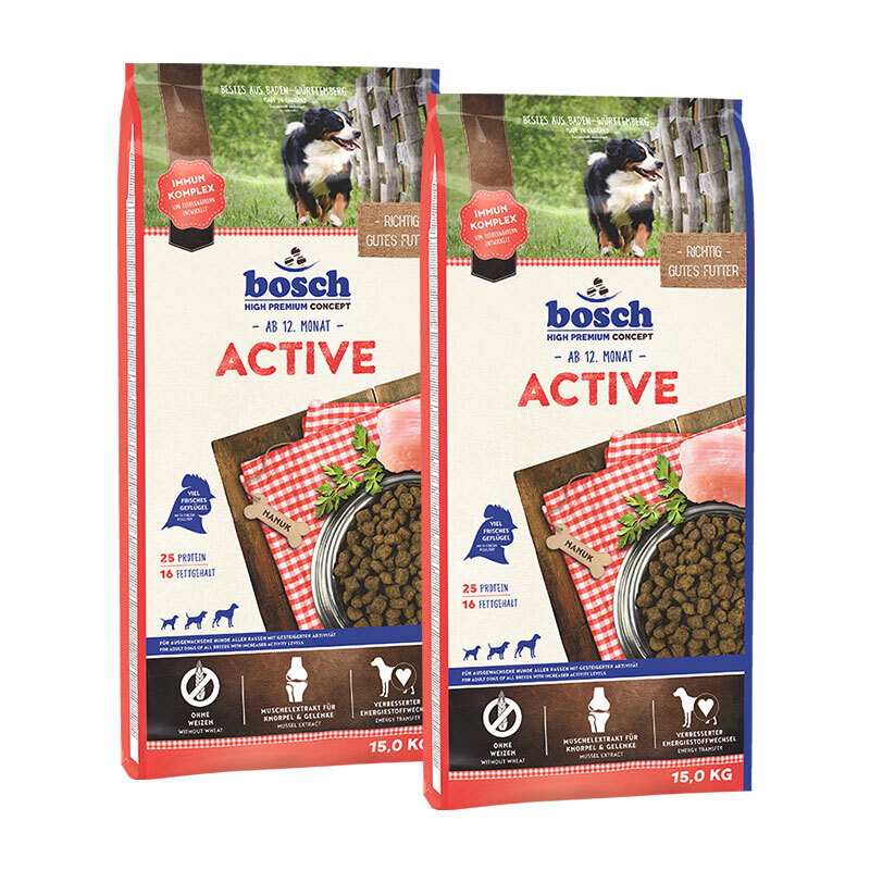 bosch Hundetrockenfutter bosch Active 2x15 kg