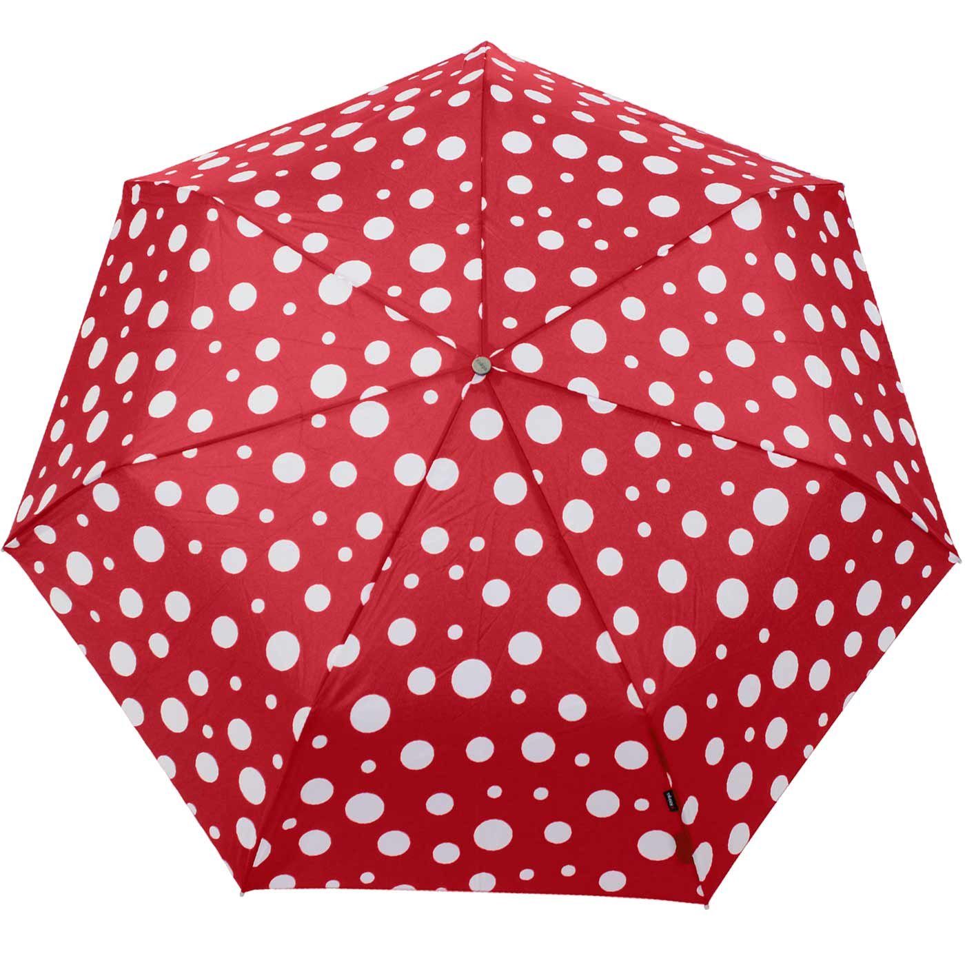 Knirps® Taschenregenschirm Slim Duomatic mit Auf-Zu-Automatik - Dots, immer mit dabei, passt in jede Tasche