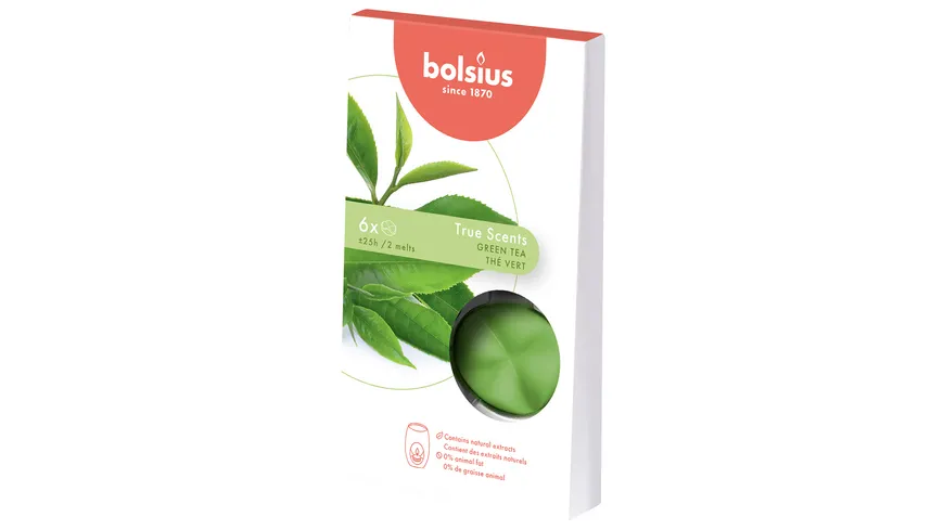 bolsius Wax Melts True Scents 6er Pack Grüner Tee Grüner Tee
