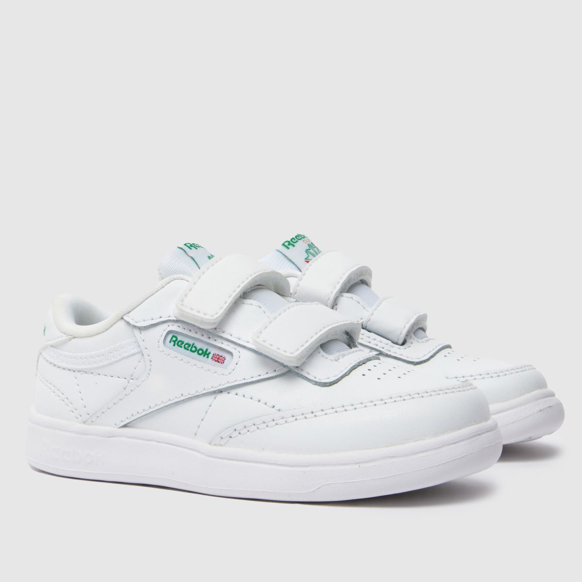 Reebok vita & gröna Club C 2V småbarnsskor