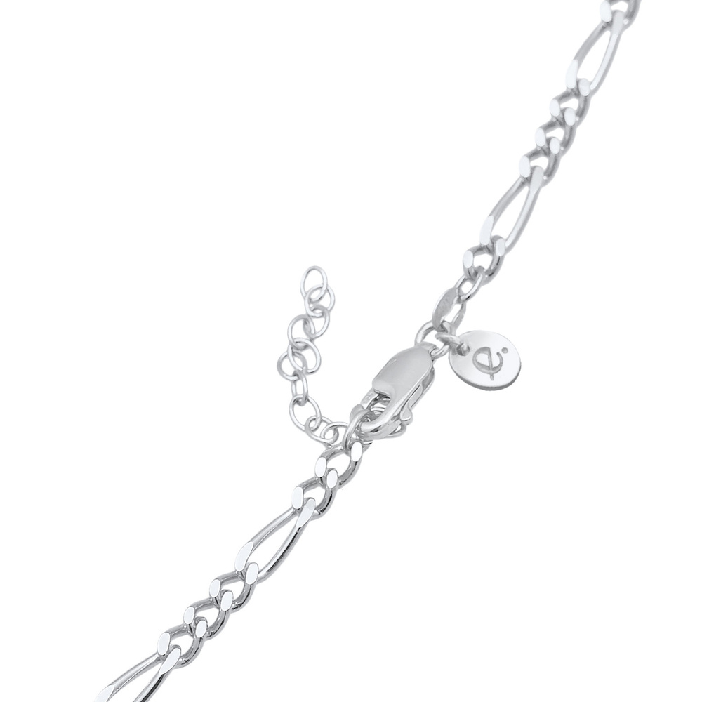 Elli PREMIUM Elli PREMIUM Collier Femme Choker Figaro Strong Basic Blogger en argent sterling  collier