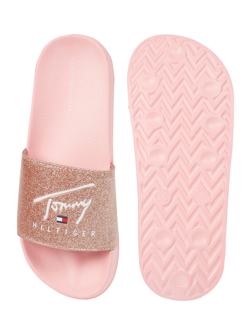 Slides mit Glitter-Effekt in pink