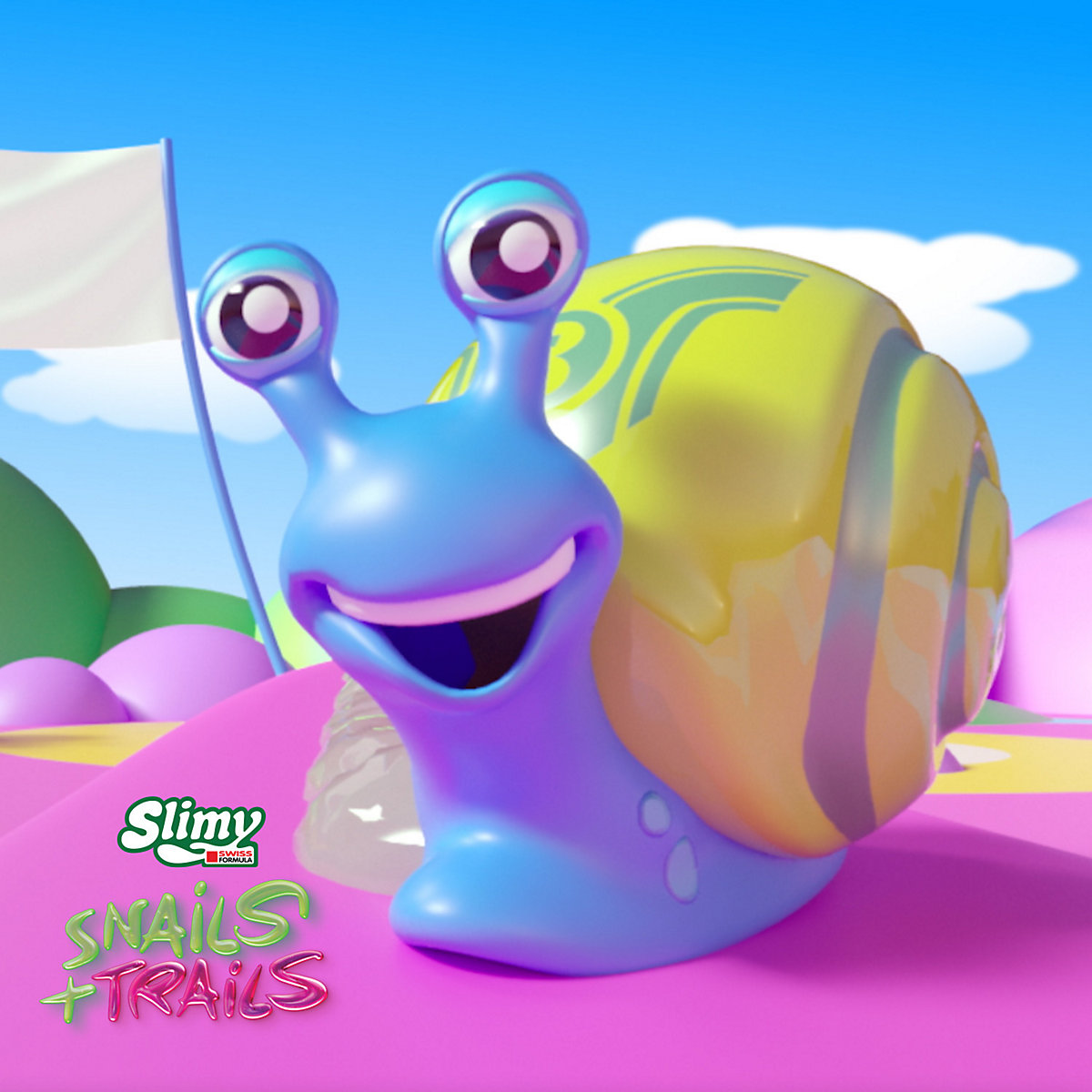 SLIMY® Snails + Trails - lustige Schnecken mit extra glitschigem Original Slimy Slime und bunten Schneckenhäusern