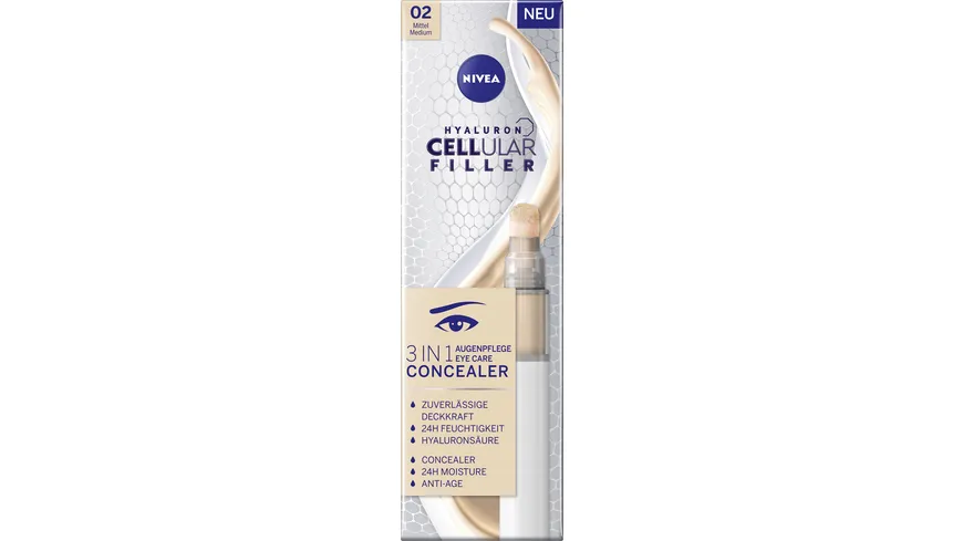 NIVEA Cellular 3in1 Augenpflege Concealer hell 4 ml Mittel - Mittel