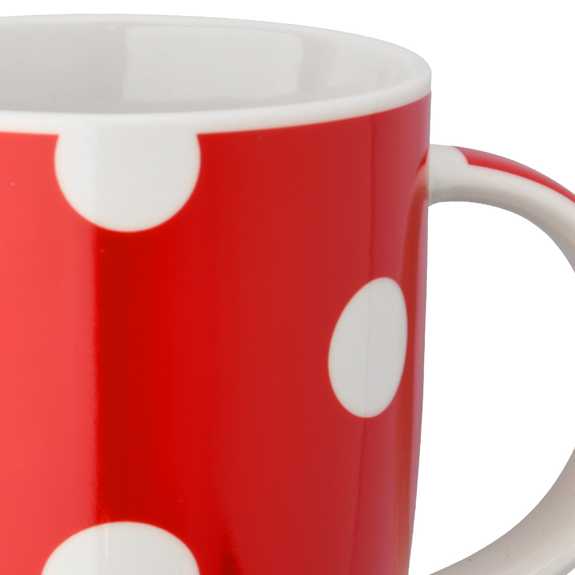 Tasse mit weißen Punkten