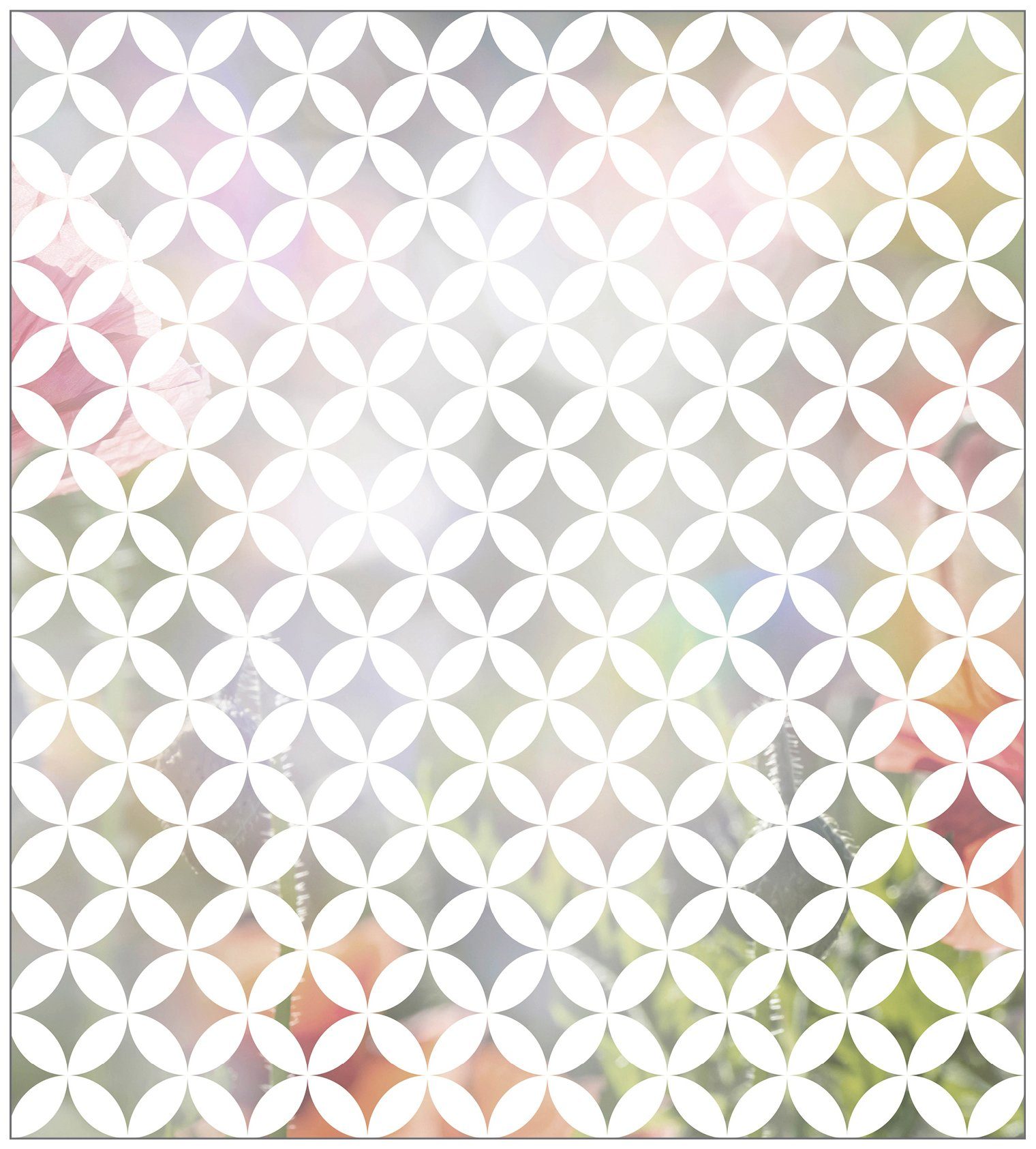Fensterfolie Look Chadi white, MySpotti, halbtransparent, glatt, 90 x 100 cm, statisch haftend