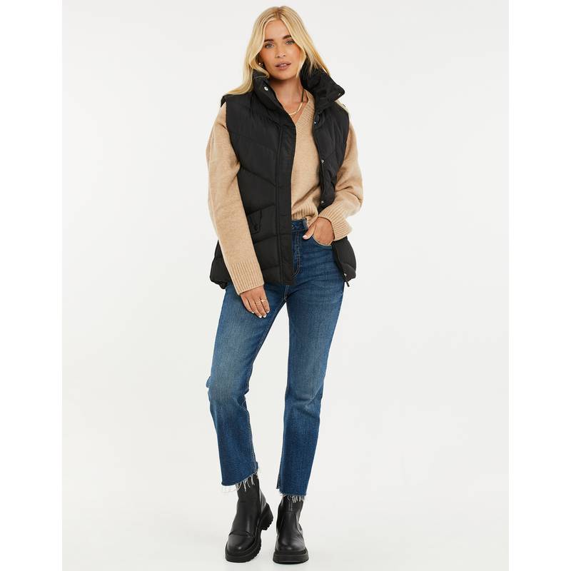 Threadbare THB Ladies Hazzi Quilted Gilet Steppweste Damen