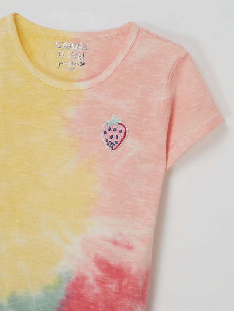 T-Shirt im Batik-Look in offwhite
