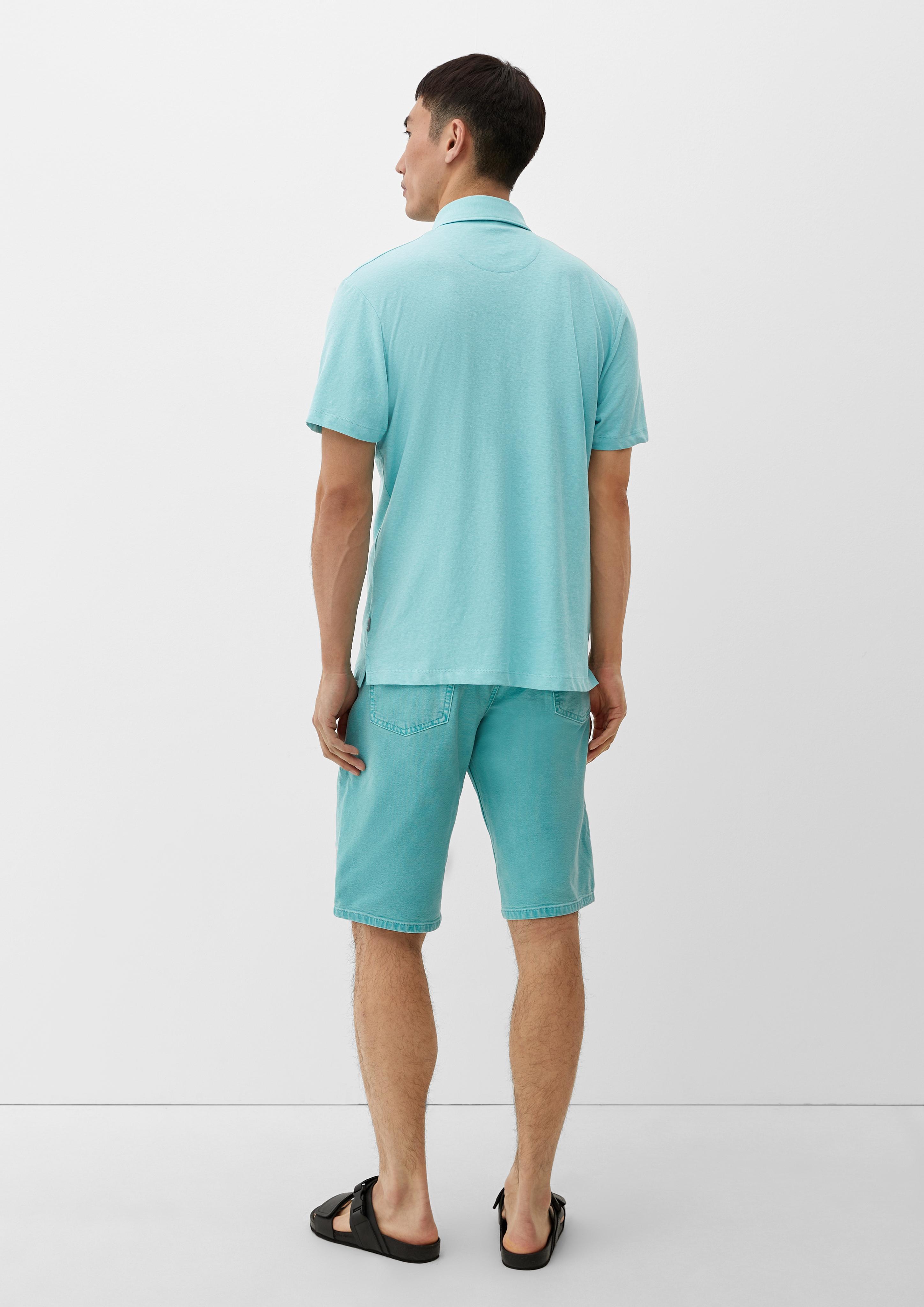 Poloshirt aus Leinenmix  2129832-6120
