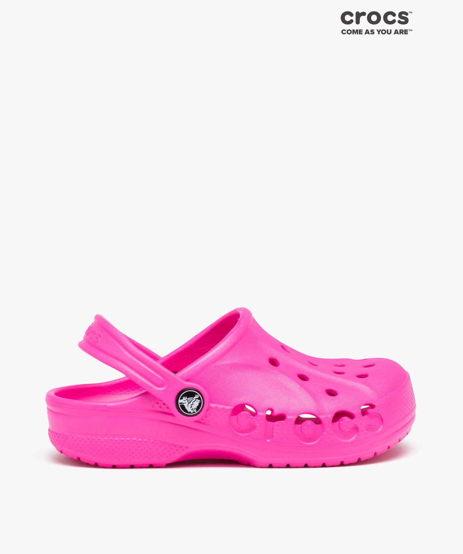 Sabots souples fille unis avec perforations - Crocs rose | GEMO