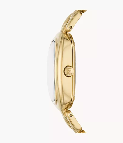 Fossil Uhr Sloan 3-Zeiger-Werk Edelstahl goldfarben