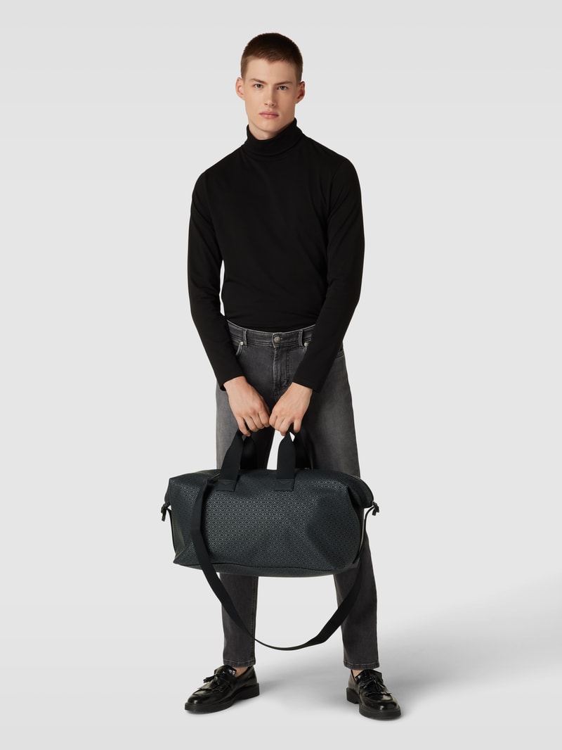 Weekender mit Label-Details Modell 'RUBBERIZED' in schwarz