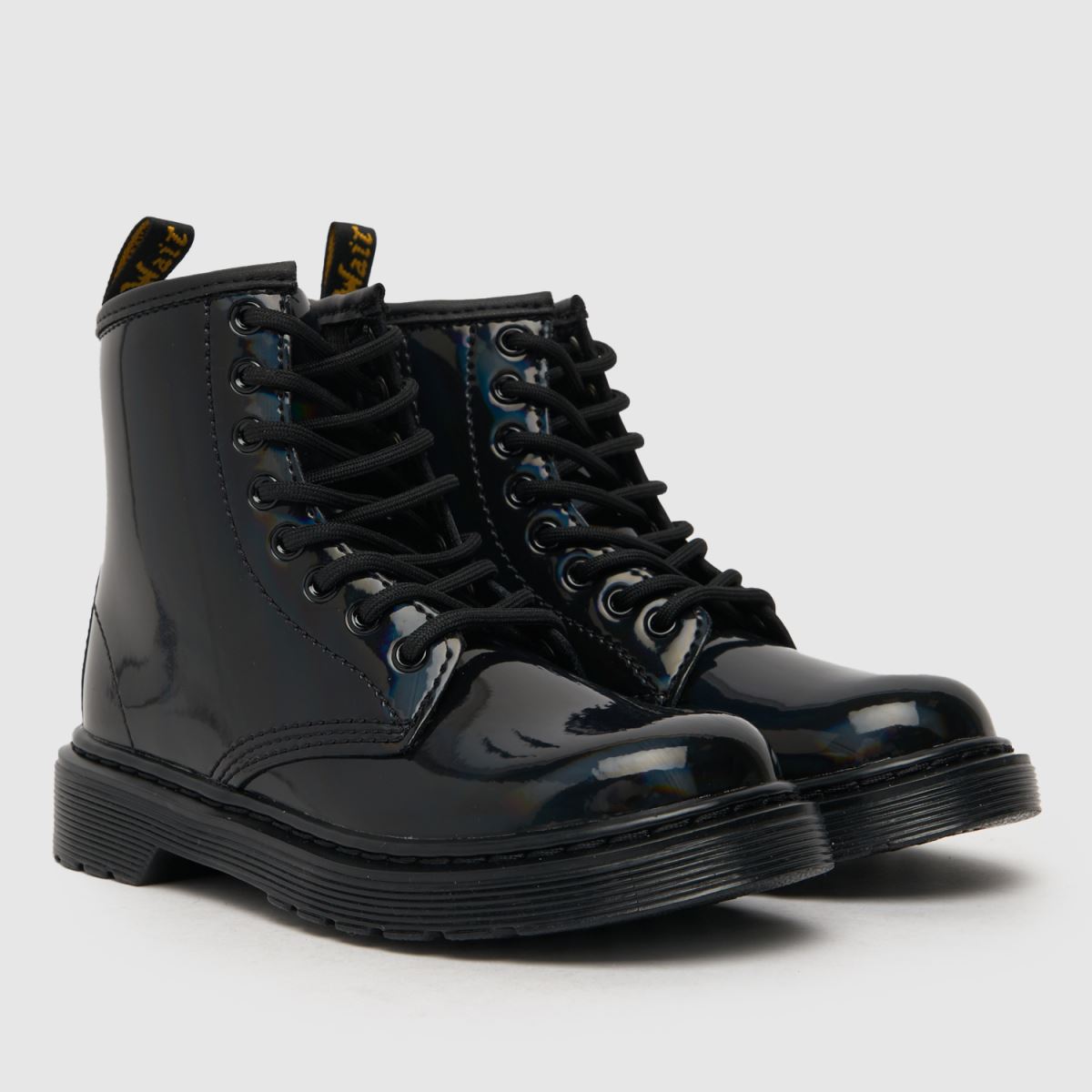 Dr Martens svarta 1460 Rainbow flickstövlar