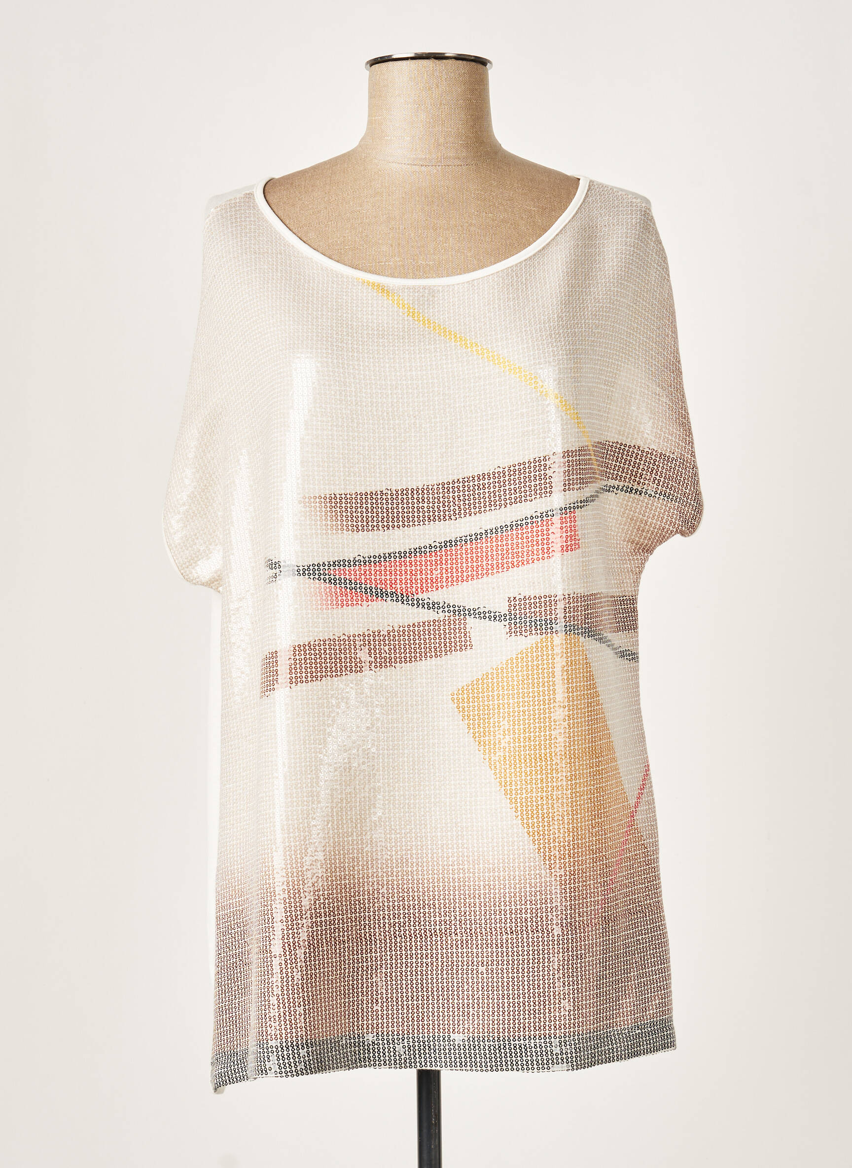 Eleonora Amadei Tuniquemanchecourte Femme couleur beige