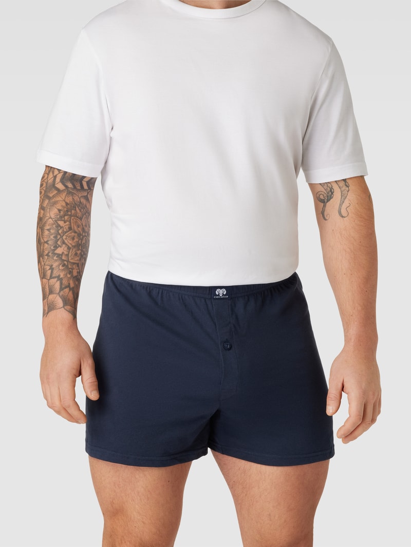 PLUS SIZE Boxershorts mit Knopfverschluss im 2er-Pack in blau