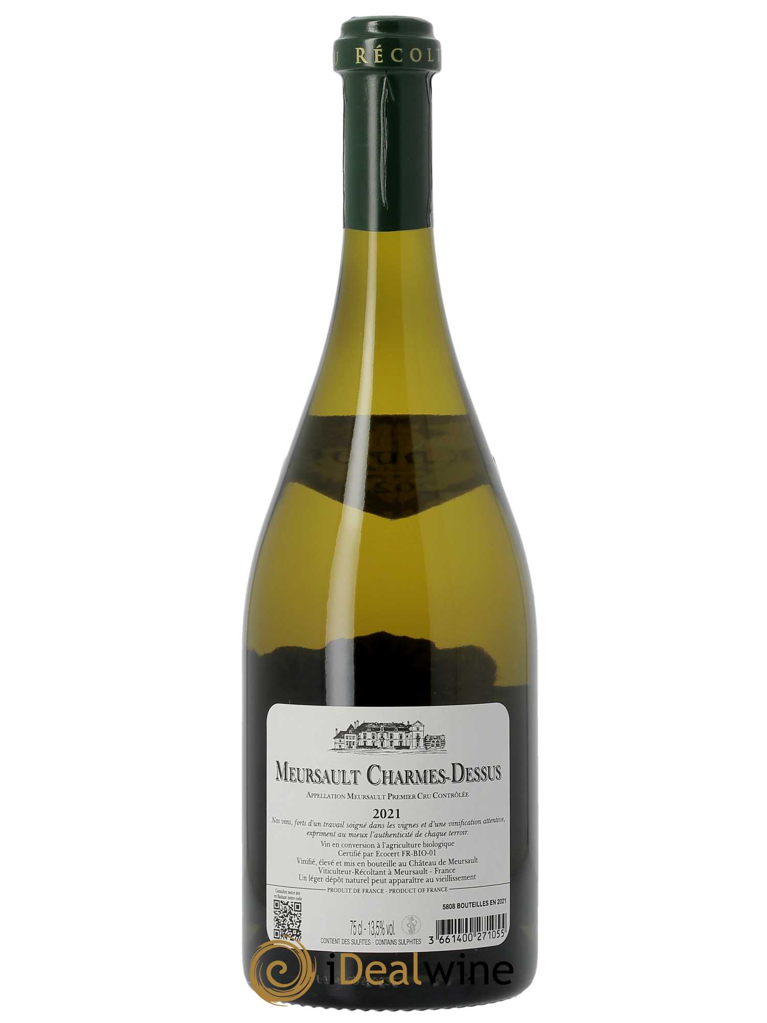 Meursault 1er Cru Les Charmes Dessus Château de Meursault  2021 - Lot de 1 Bouteille