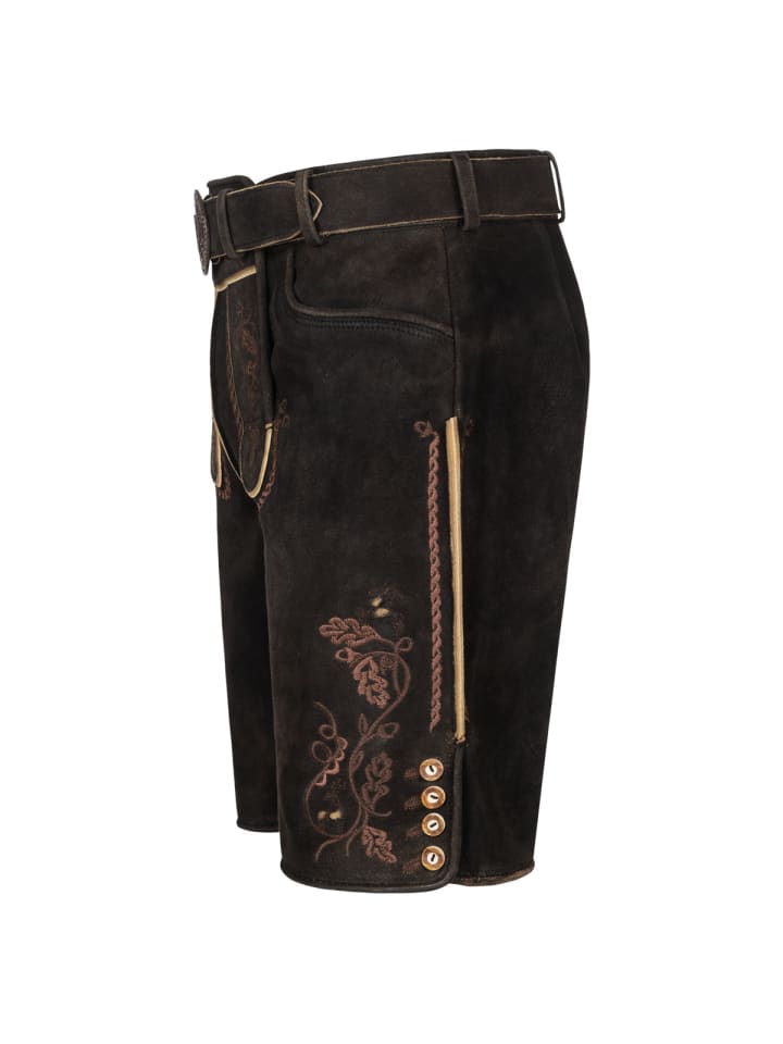 KRÜGER Lederhose Terence in dunkelbraun günstig kaufen