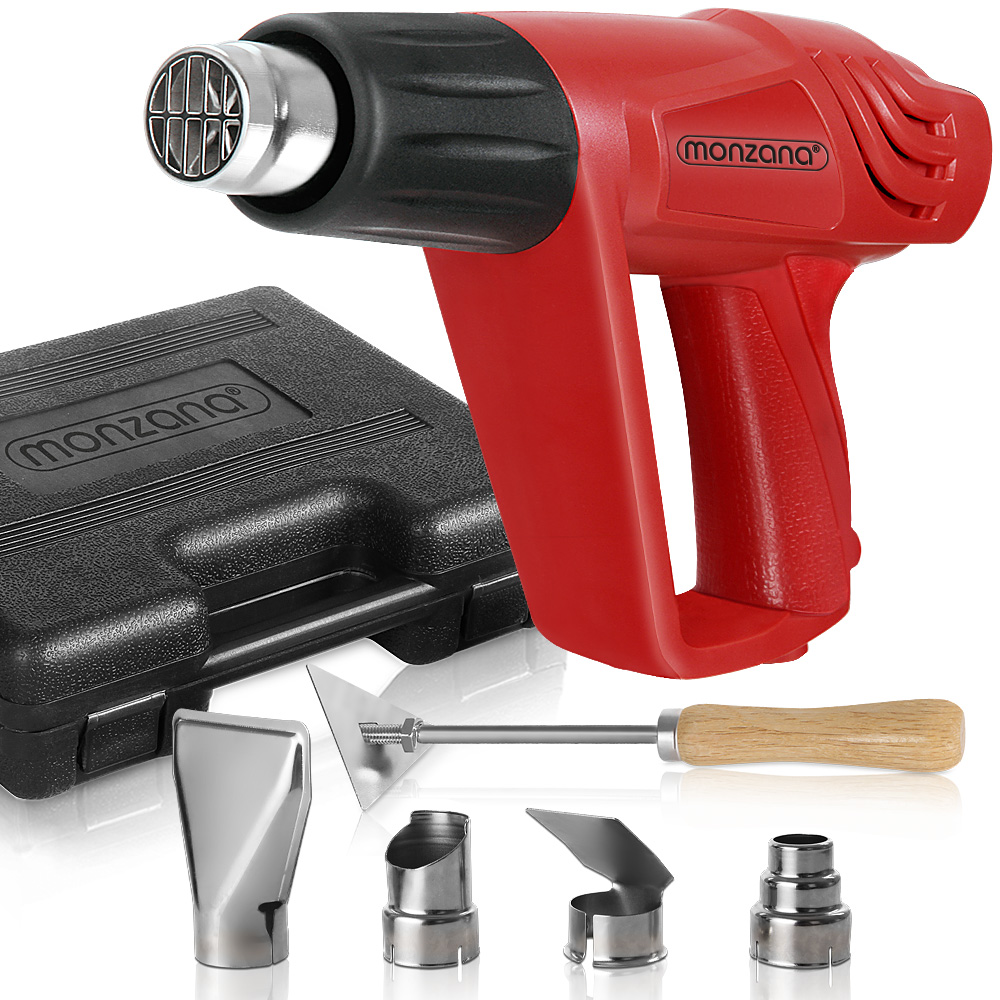 Casaria monzana® Heißluftpistole 2000 Watt inkl. Zubehör und Koffer