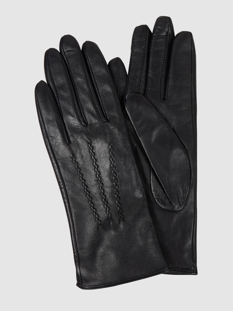 Handschuhe aus Lammleder in marineblau