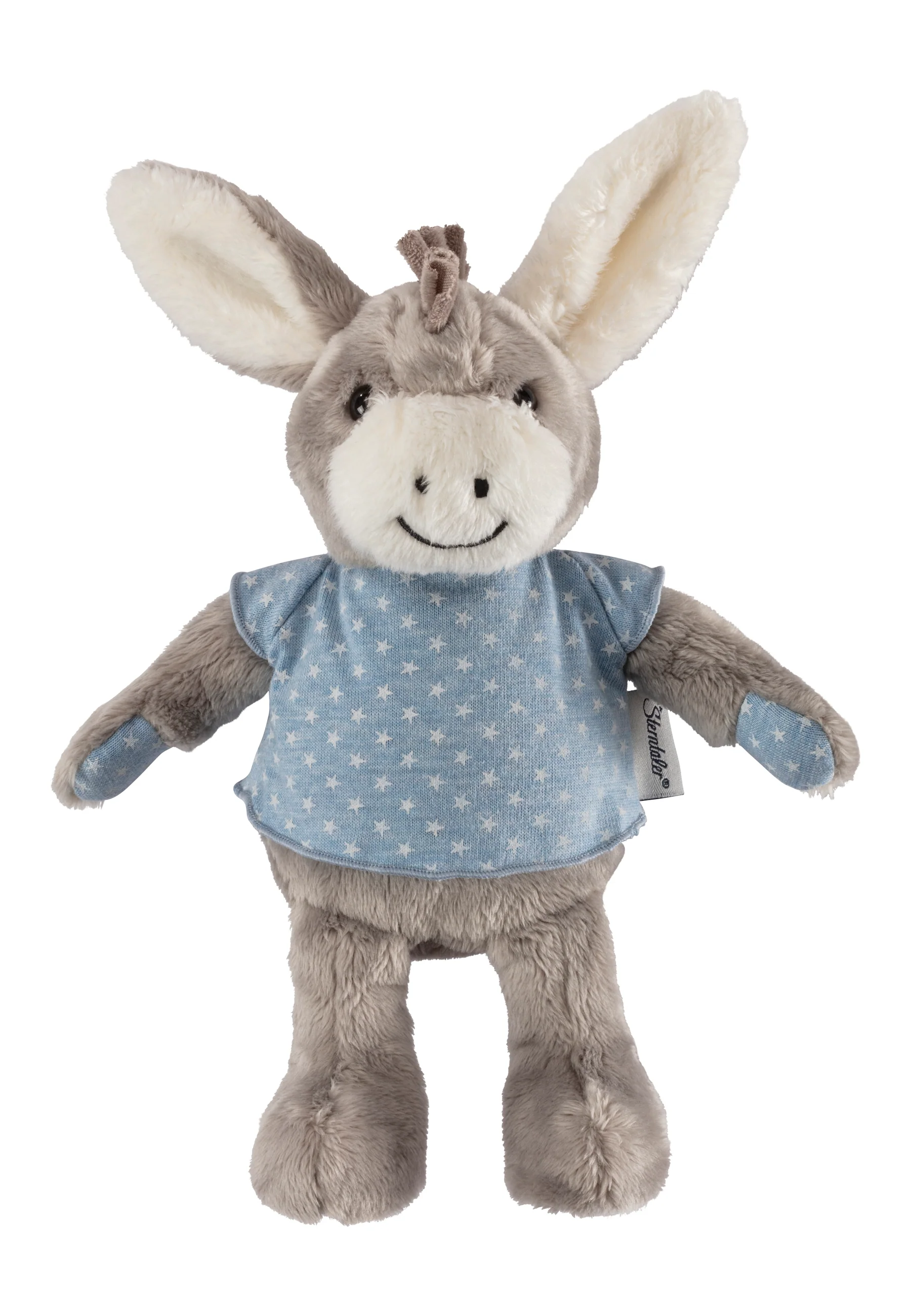 Kuscheltier Esel Emmi in mittelblau