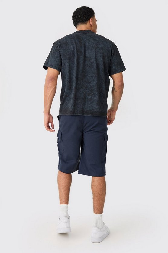Lockere Cargo-Shorts mit elastischem Bund