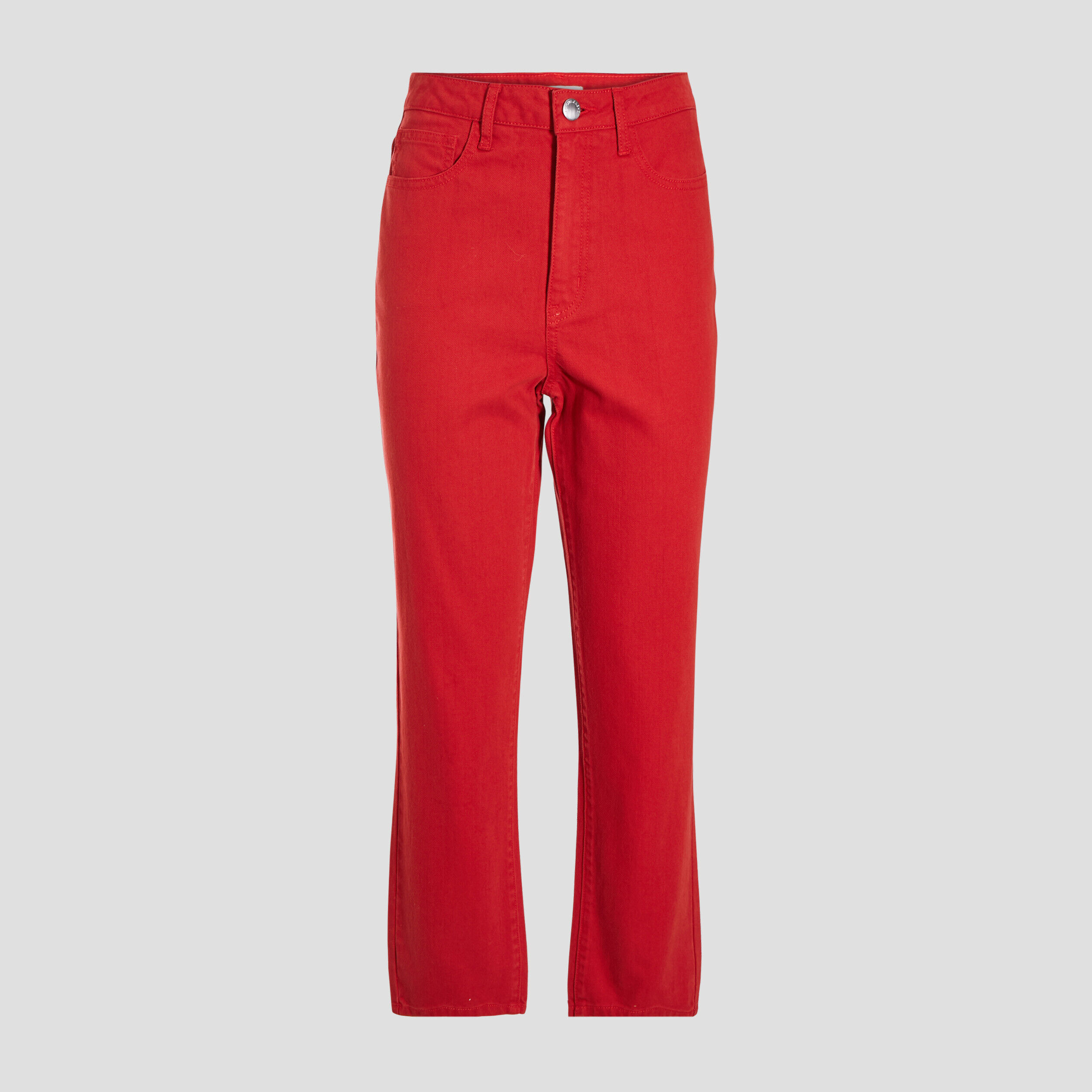 Jeans regular 7/8ème rouge femme | Cache Cache