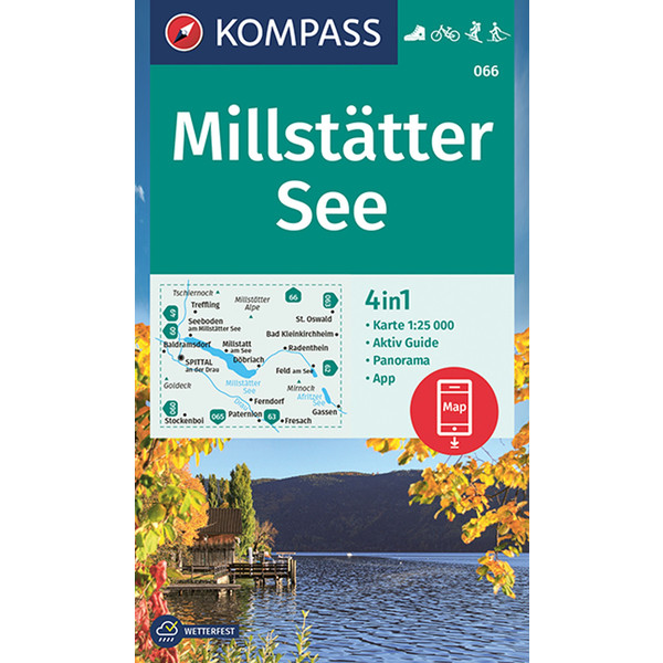 KOMPASS WANDERKARTE 066 MILLSTÄTTER SEE 1:25000