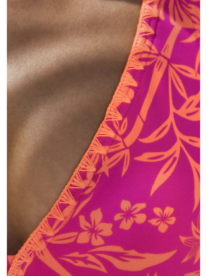 Venice Beach Push-Up-Bikini in orange-pink bedruckt günstig kaufen