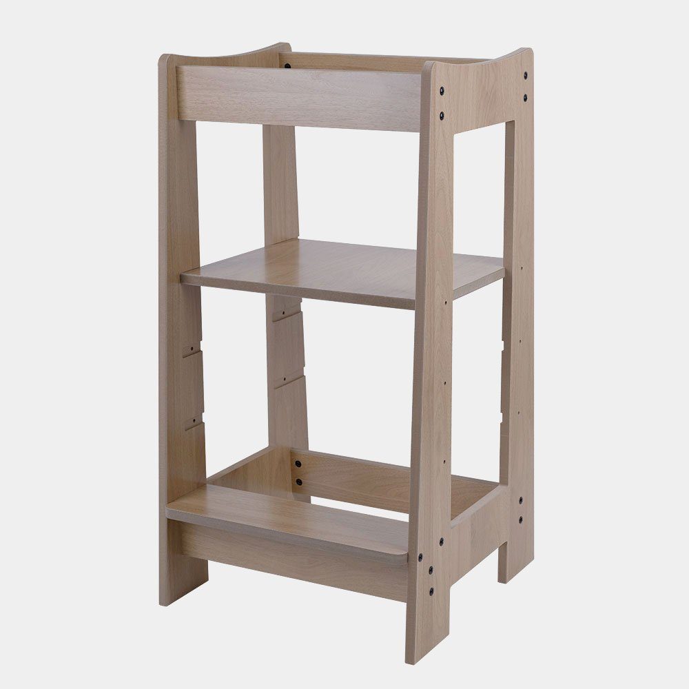 etc-shop Haltegriff, Lernturm Stehhilfe Kindertritt höhenverstellbar stabil Holz