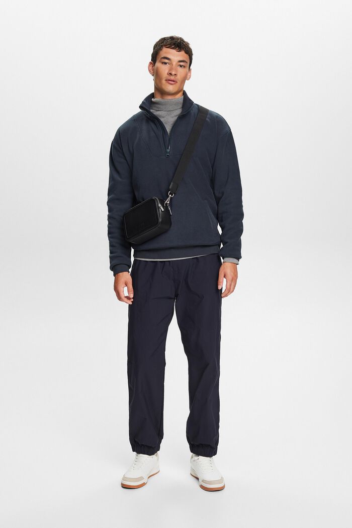 Fleece-Sweatshirt mit halblangem Reißverschluss