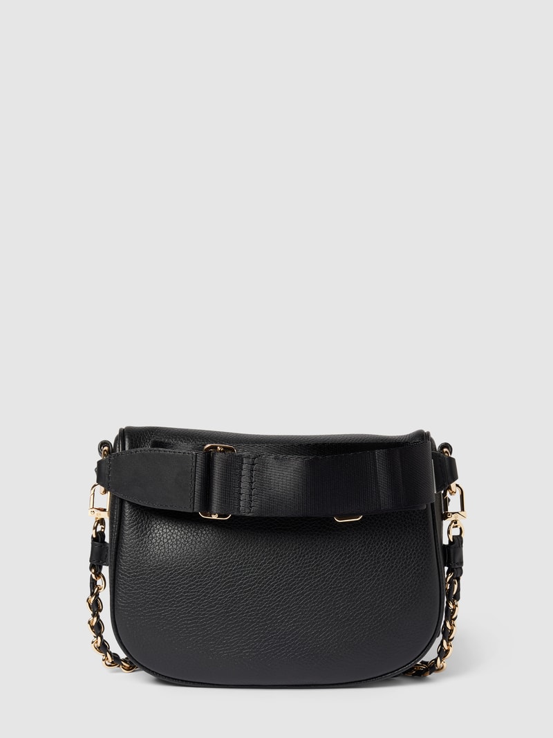 Crossbody Bag mit Label-Applikation Modell 'SLATER' in schwarz