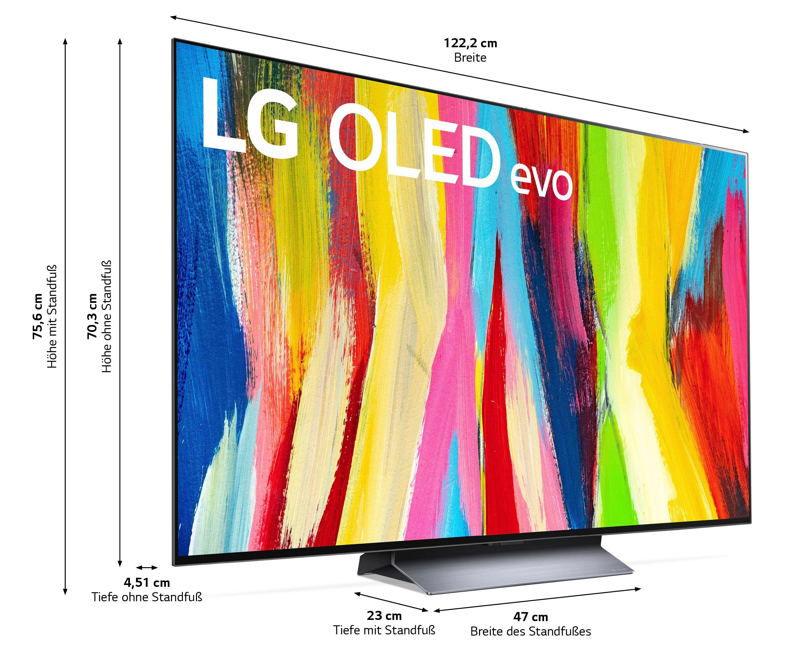 LG OLED55C27LA OLED-Fernseher (139 cm/55 Zoll, 4K Ultra HD, Smart-TV, OLED evo,bis zu 120Hz,α9 Gen5 4K AI-Prozessor,Dolby Vision & Atmos)