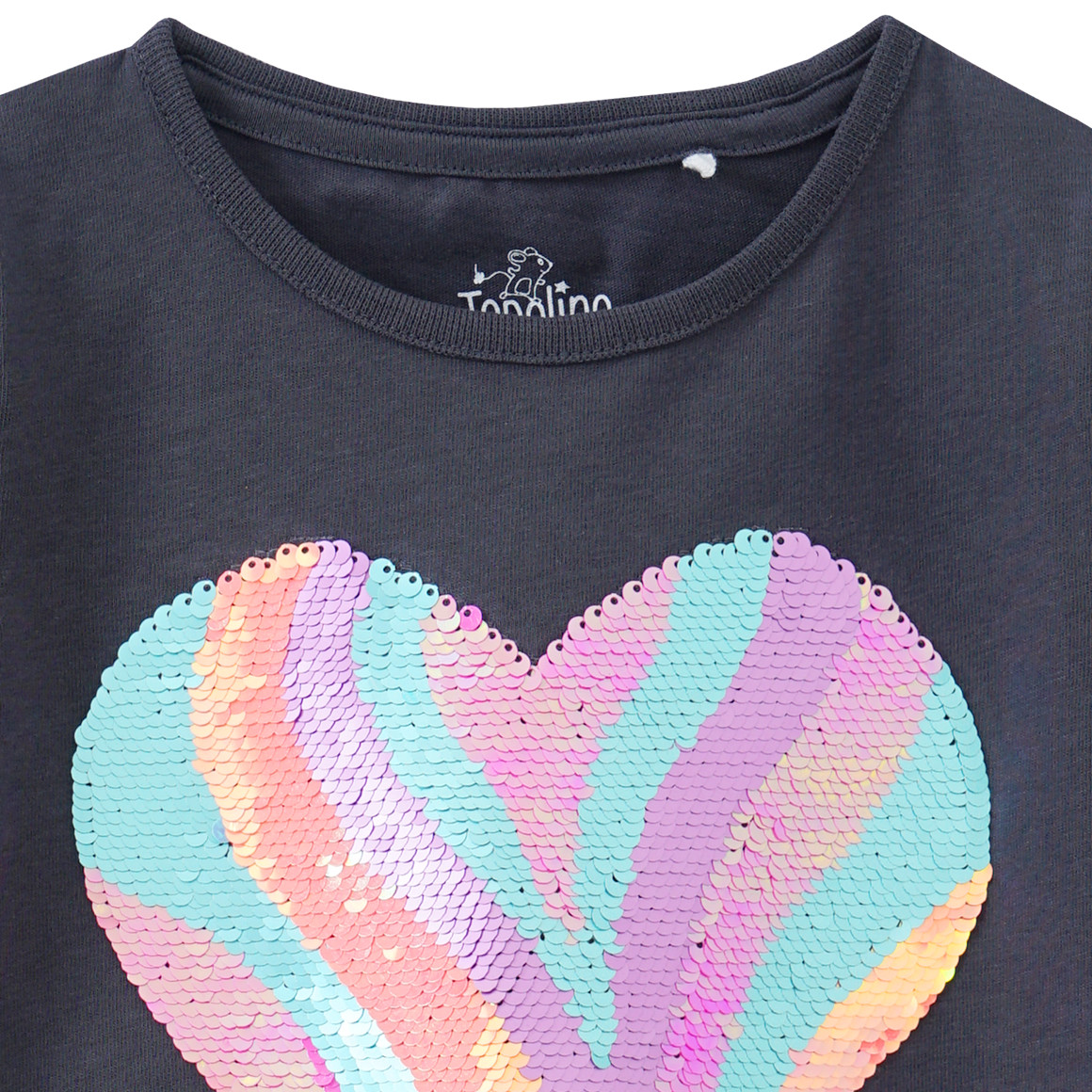 Mädchen Langarmshirt mit Wendepailletten