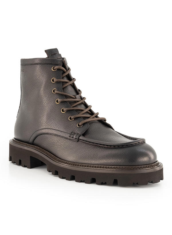 BOSS Black, Schnürboots Larry, Leder, dunkelbraun