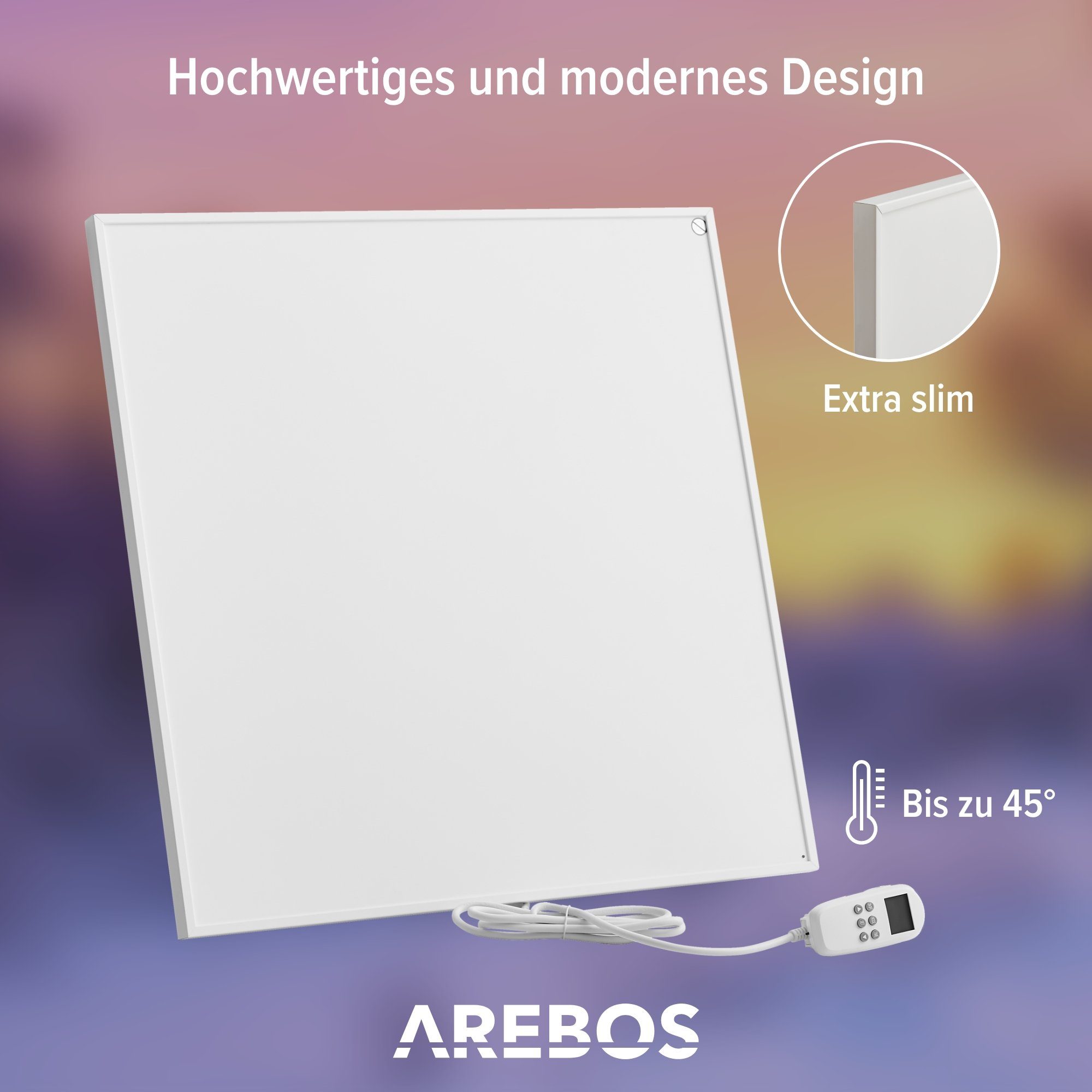 Arebos Infrarotheizung Wandheizung Elektroheizung Heizpaneel Flachheizung 350 W