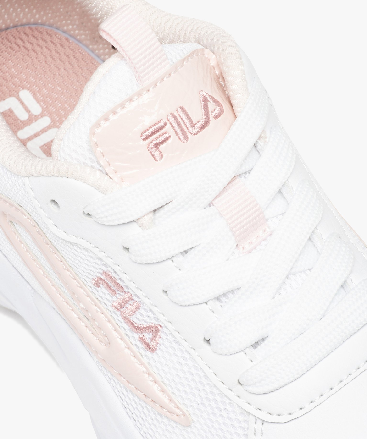 Baskets fille bicolores à lacets - Fila blanc | GEMO