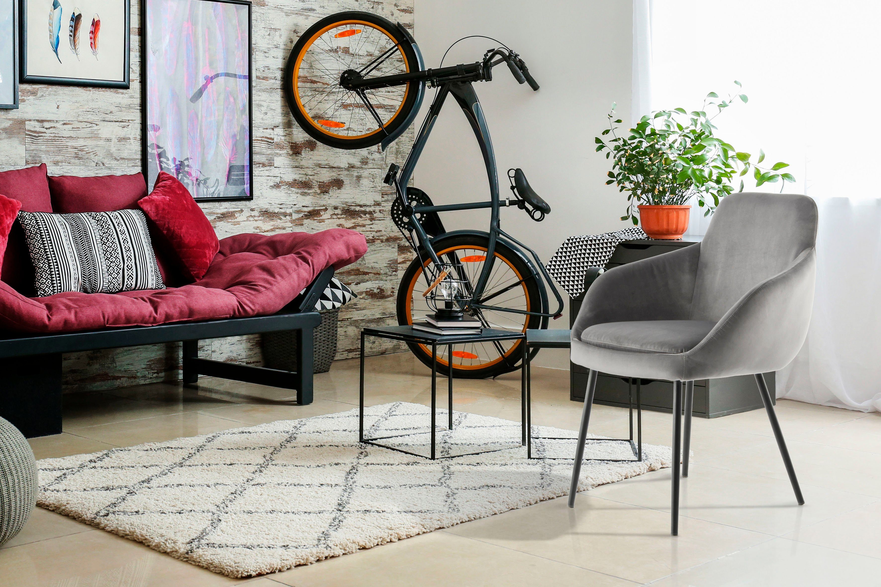 Kayoom Polsterstuhl Stuhl Cobain 825 (Set, 2 St), mit abnehmbarem Sitzkissen