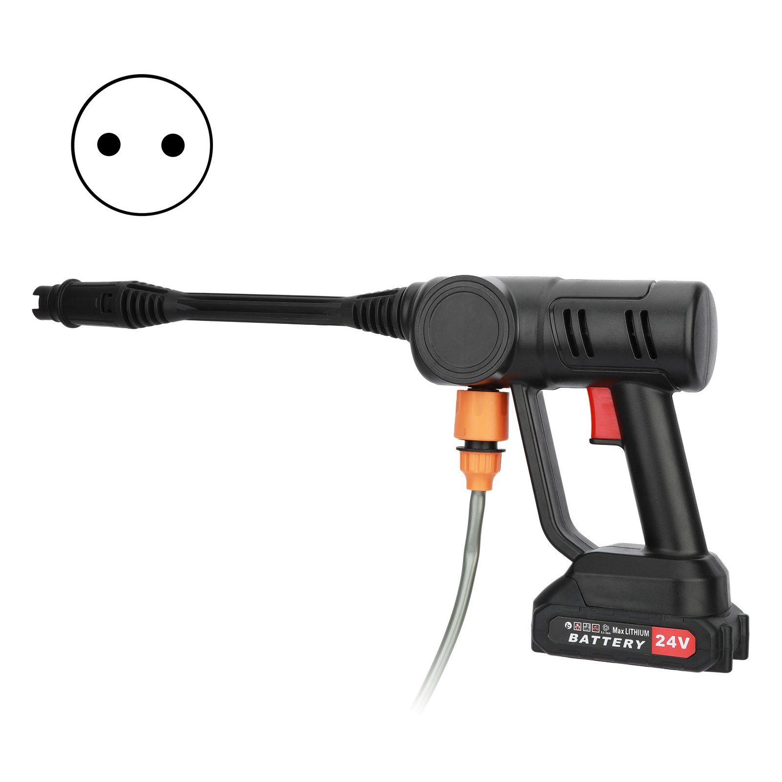 Rutaqian Akku-Hochdruckreiniger Akku Hochdruckreiniger, Hochdruckreiniger mit Akku, Druck max: 50,00 bar, Fördermenge max: 180,00 l/h