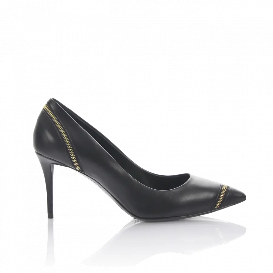 Giuseppe Zanotti - Pumps Nappaleder Zierreißverschluss schwarz - schwarz