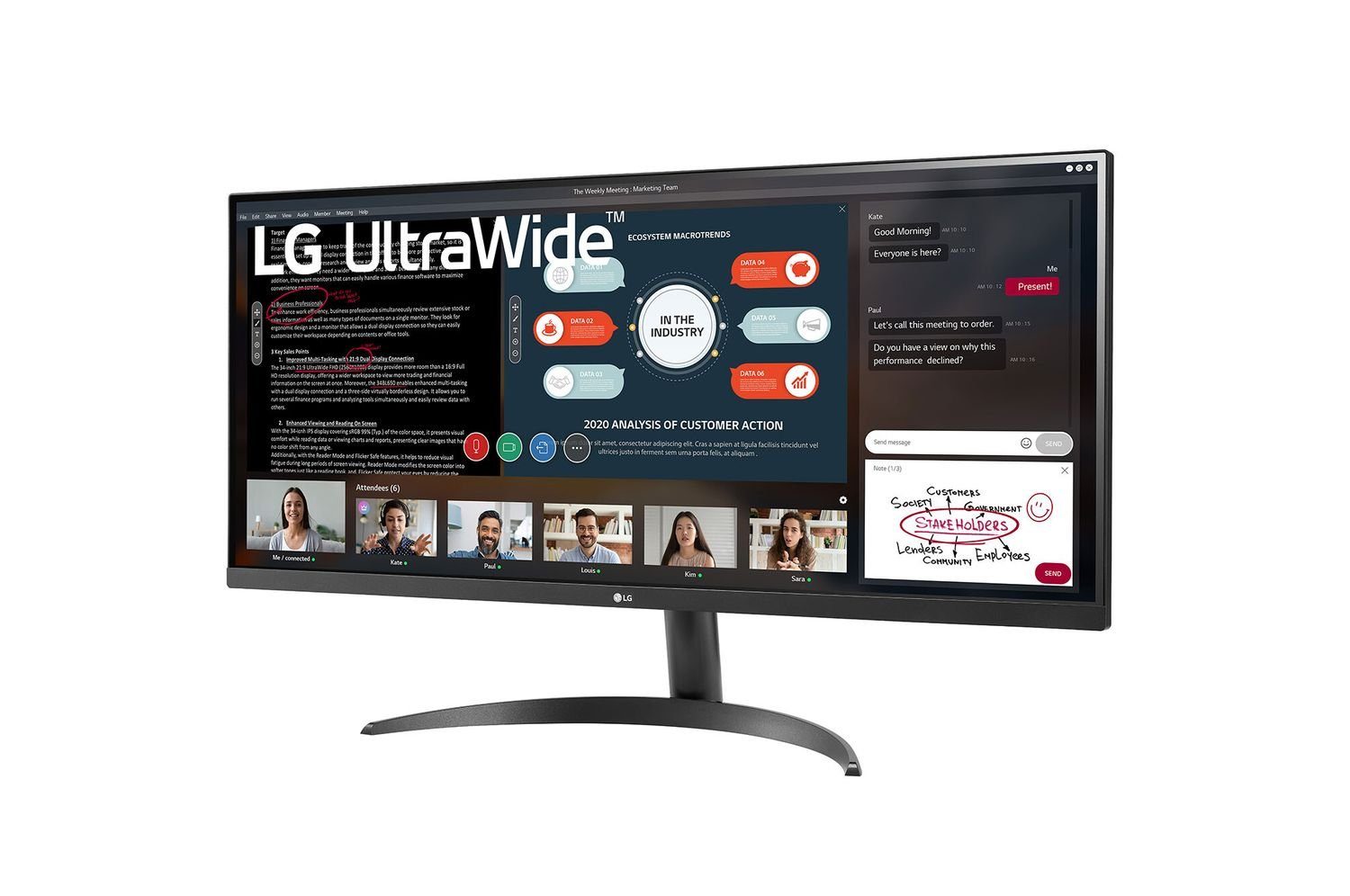 LG 34WP500-B Gaming-Monitor (86.7 cm/34 