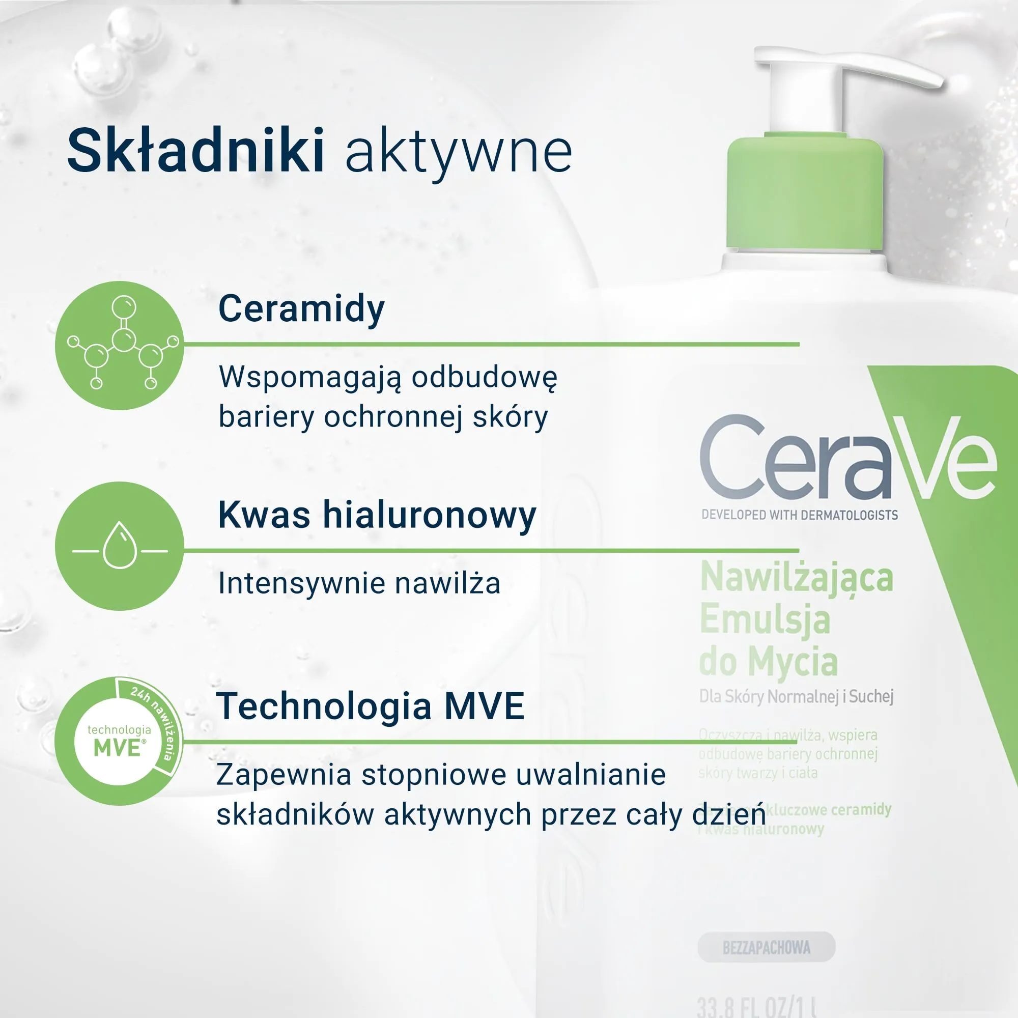 CeraVe hidratantna emulzija za čišćenje za suhu i normalnu kožu, 1000 ml