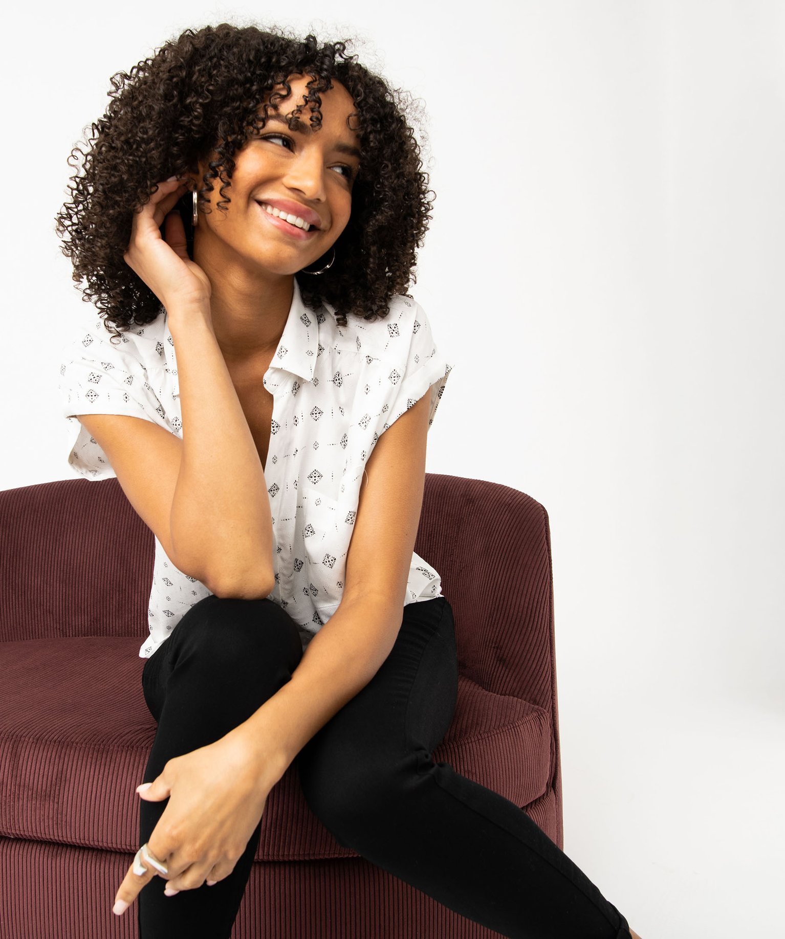 Chemise imprimée à manches courtes femme imprime | GEMO