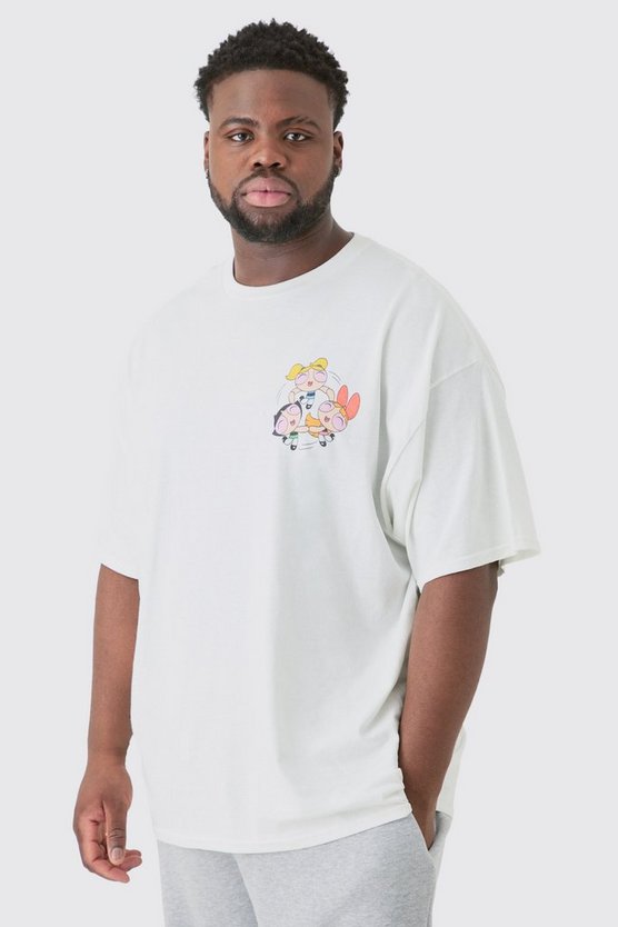 Plus Oversize T-Shirt mit lizenziertem Powerpuff Girls Print