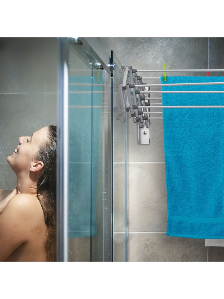 relaxdays Wäscheständer in Silber - (B)95 x (H)27 x (T)60 cm günstig kaufen onesize